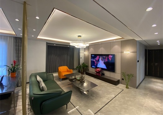 實景拍攝丨濱河壹號160平米輕奢風格裝修實景圖